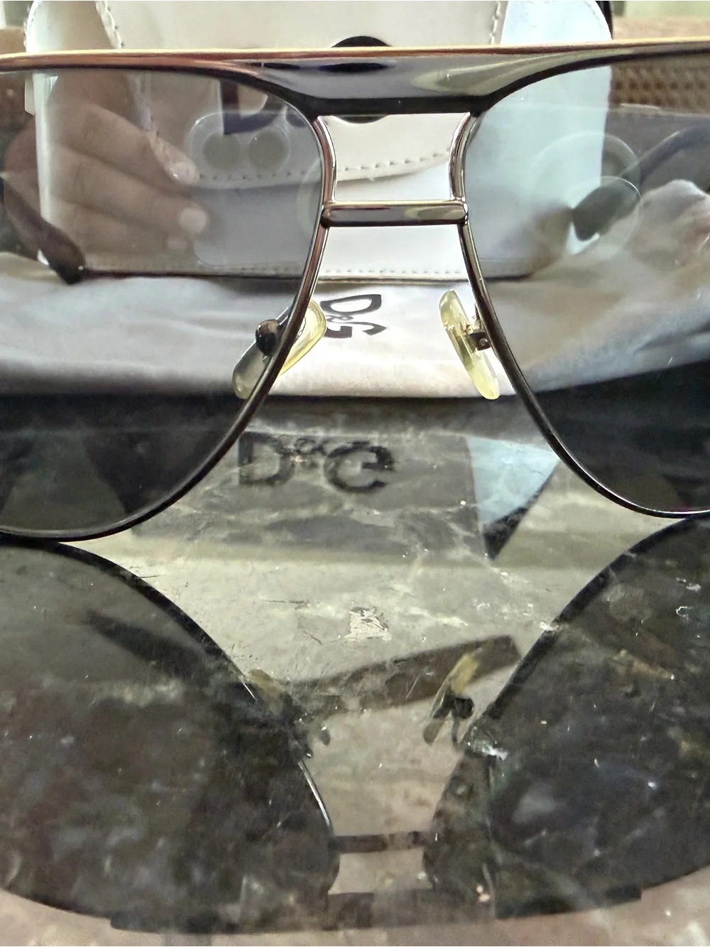 D&G Aviator Sunglasses in Gray Gradient